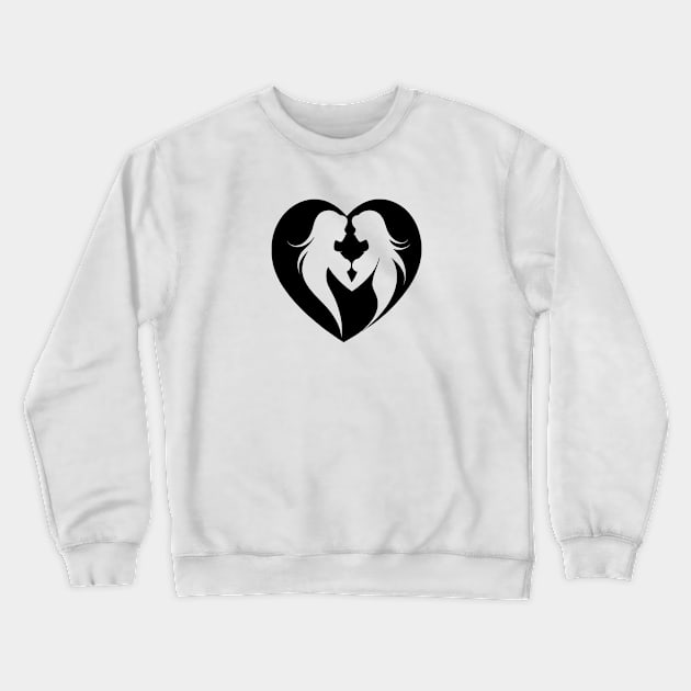 Lesbian Love Spark - I Love My Valentine Crewneck Sweatshirt by Orento